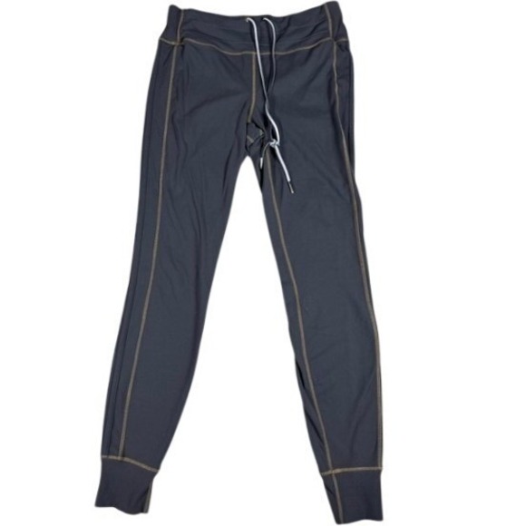 Athleta Pants - Athleta‎ Joggers Women's Medium Gray Drawstring Flatlock Stitching Activewear